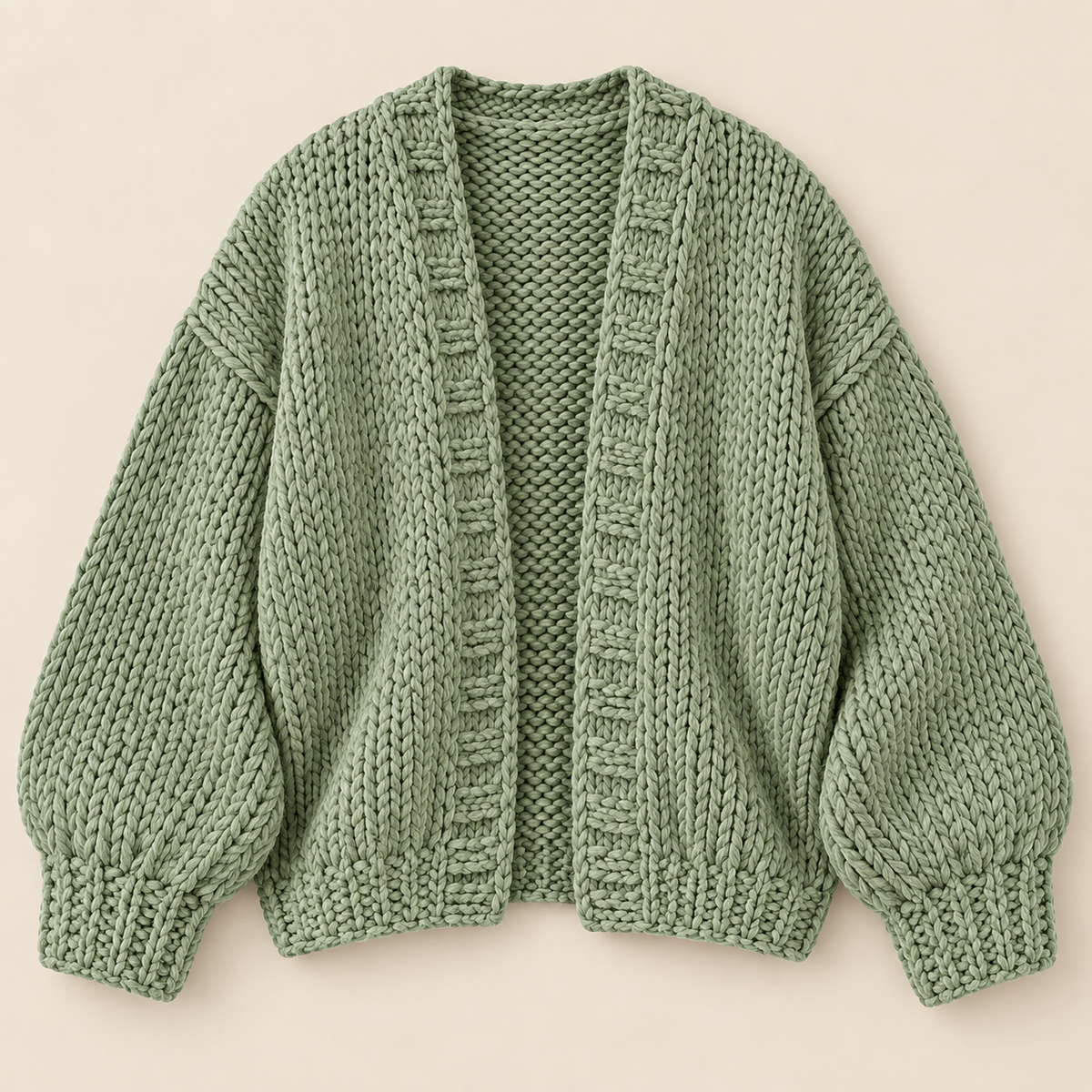 Women's Chunky Knit Open-Front Cardigan