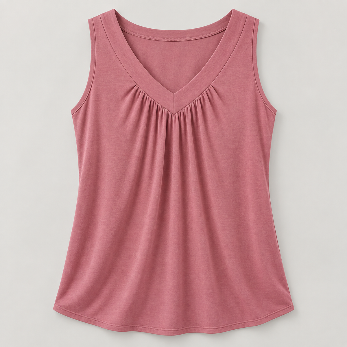 Women’s Gathered V-Neck Sleeveless Top